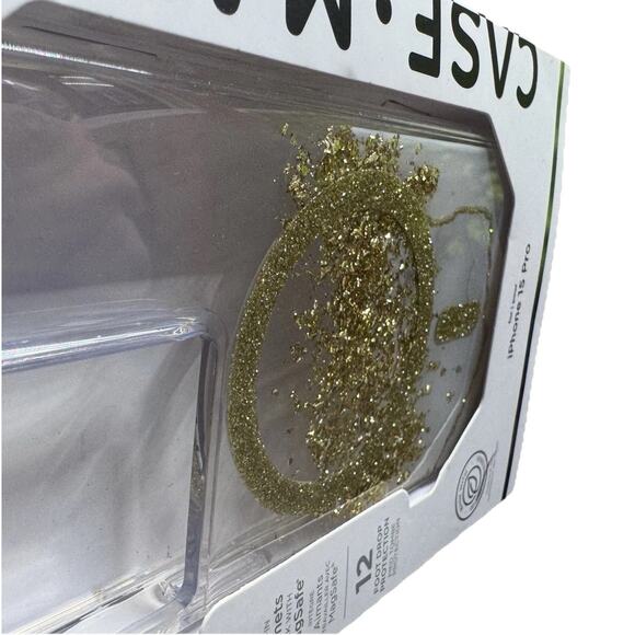 iPhone 15 Pro Max Case Mate Karat Marble MagSafe 6.7" Clear Marble Gold Glitter - Picture 5 of 9